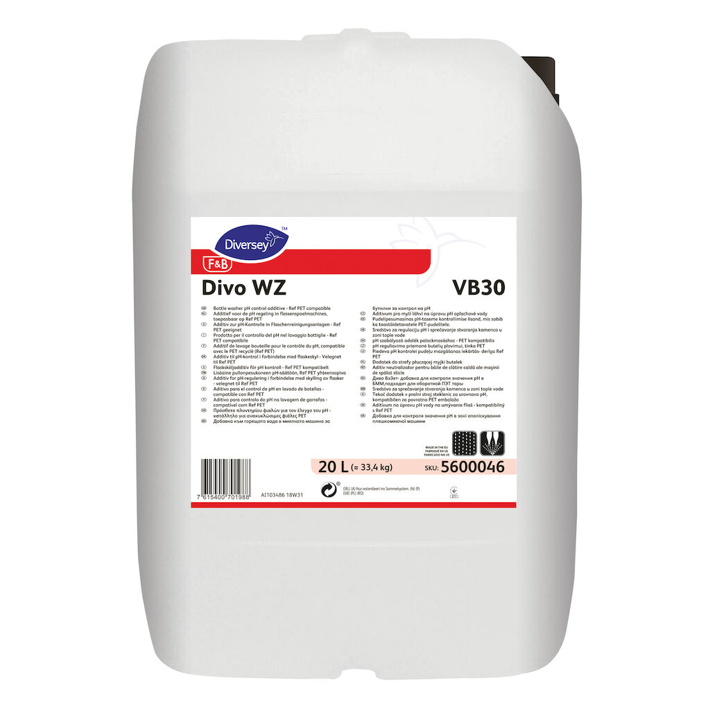 Divo WZ VB30 20L - Produkt zur pH-Wert-Kontrolle in Flaschenreinigungsanlagen – Ref PET geeignet